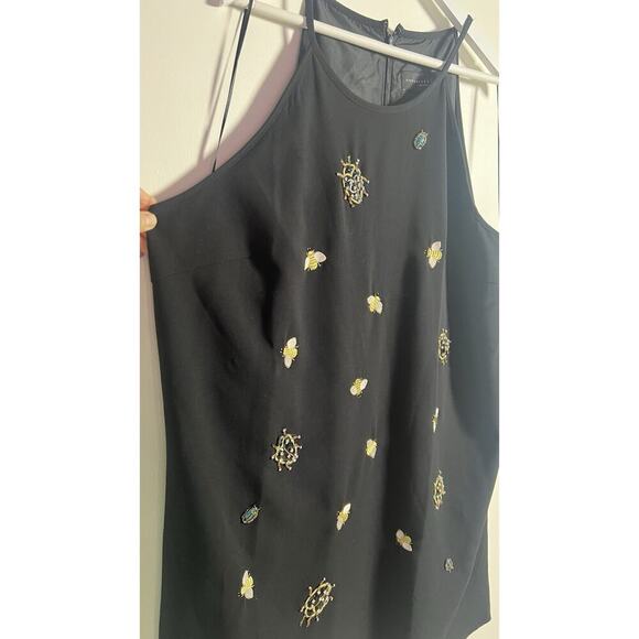 Victoria Beckham Target Embellished Bug Halter Dress Plus 3X Black Bugs‎ Bees - Picture 4 of 10
